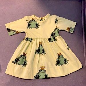 Kate quinn frog dress BNWOT size 6-12 months